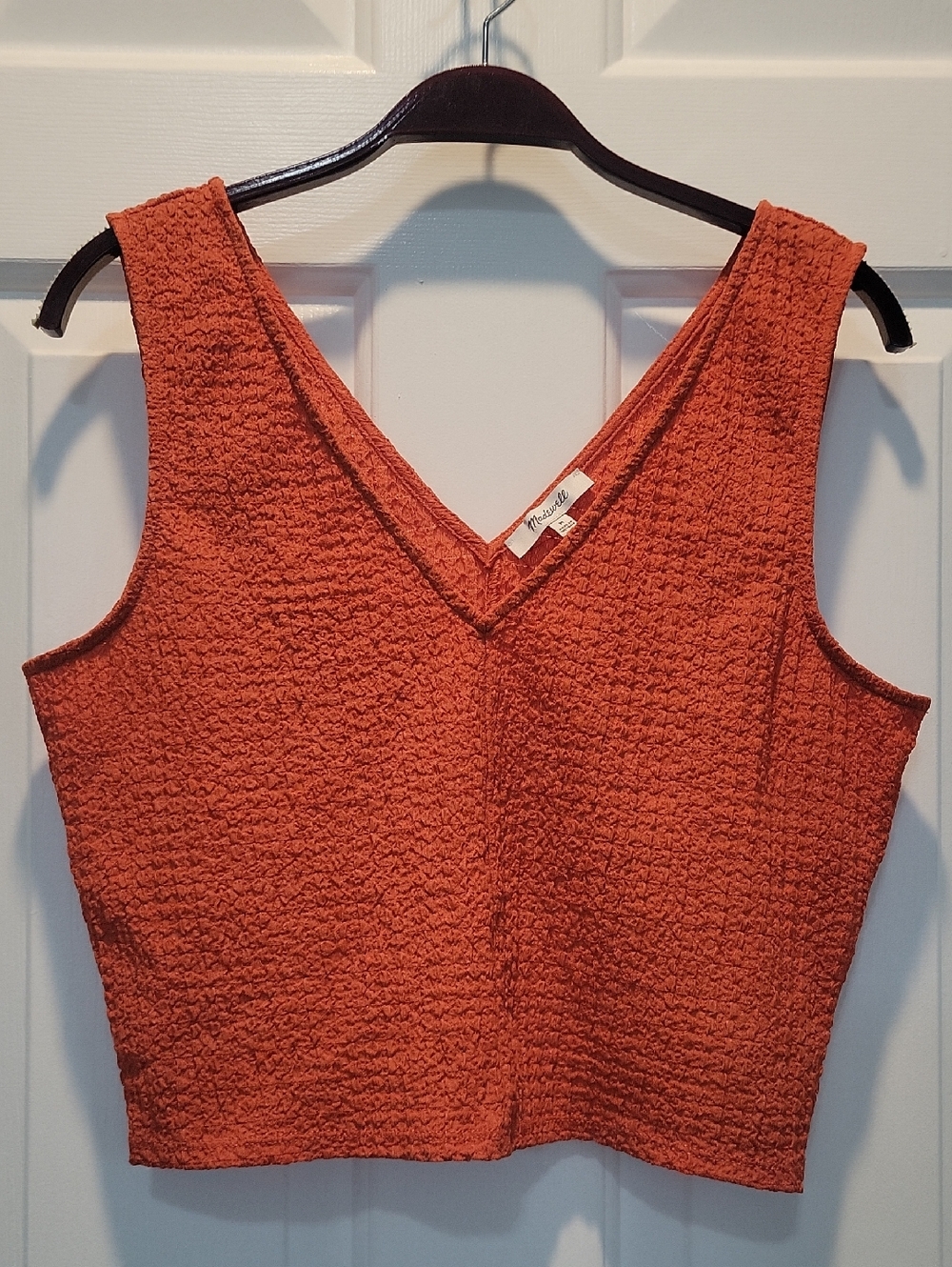 Madewell Textured V-Neck Tank - Picture 1 of 4